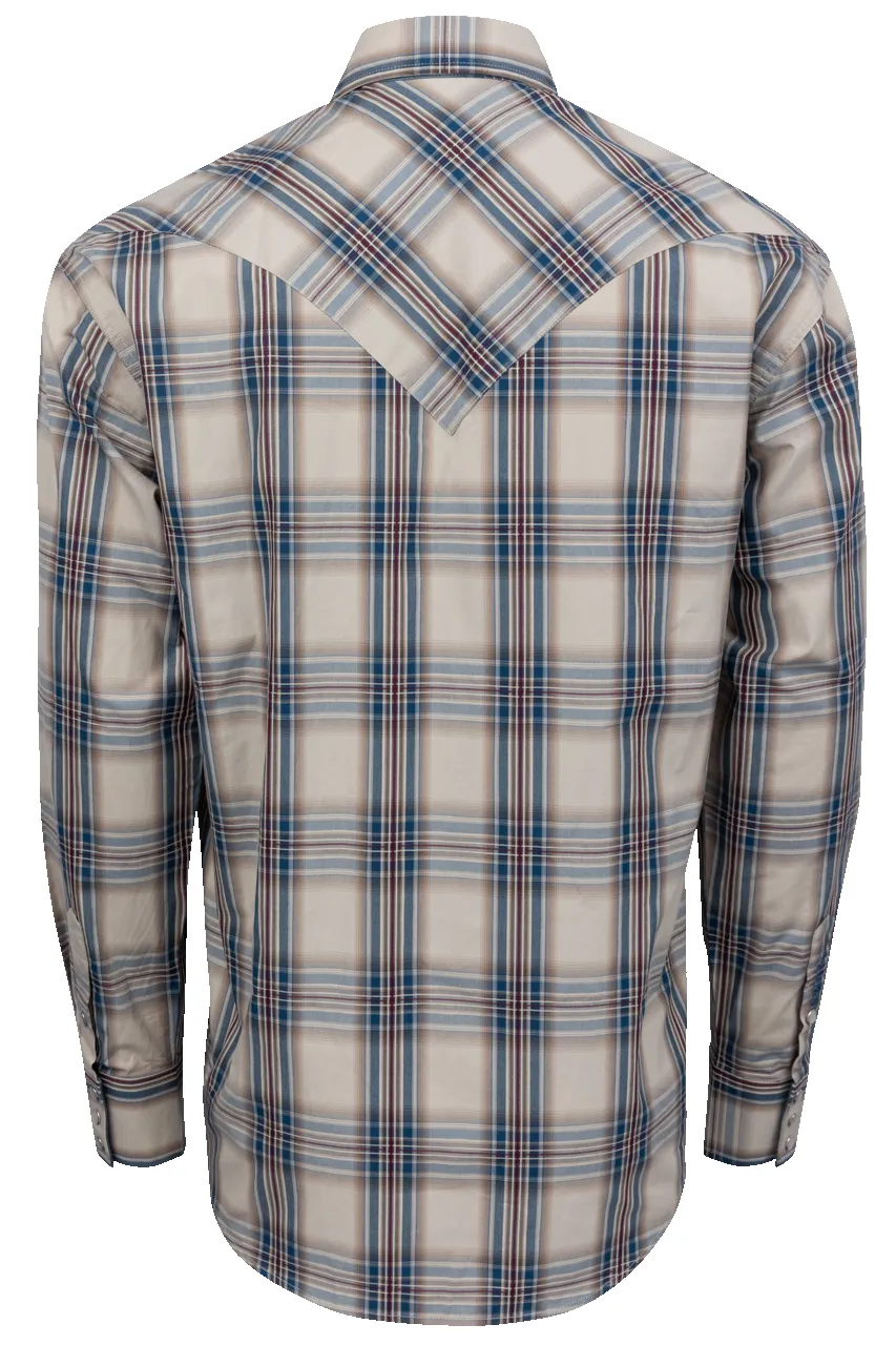 Stetson Men's Vintage Plaid Snap Front Shirt - Indigo sold by Pinto Ranch product image thumbnail 2