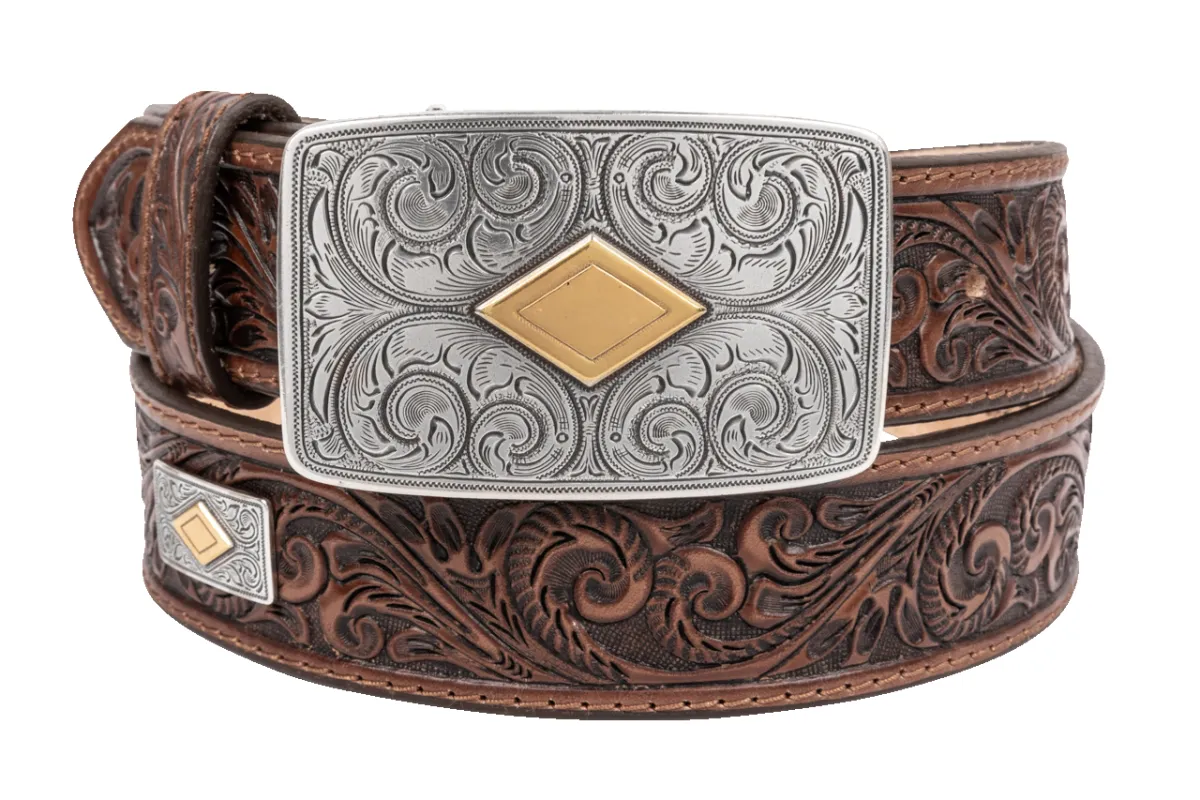 Tony Lama Brown Goldfield Belt sold by Pinto Ranch