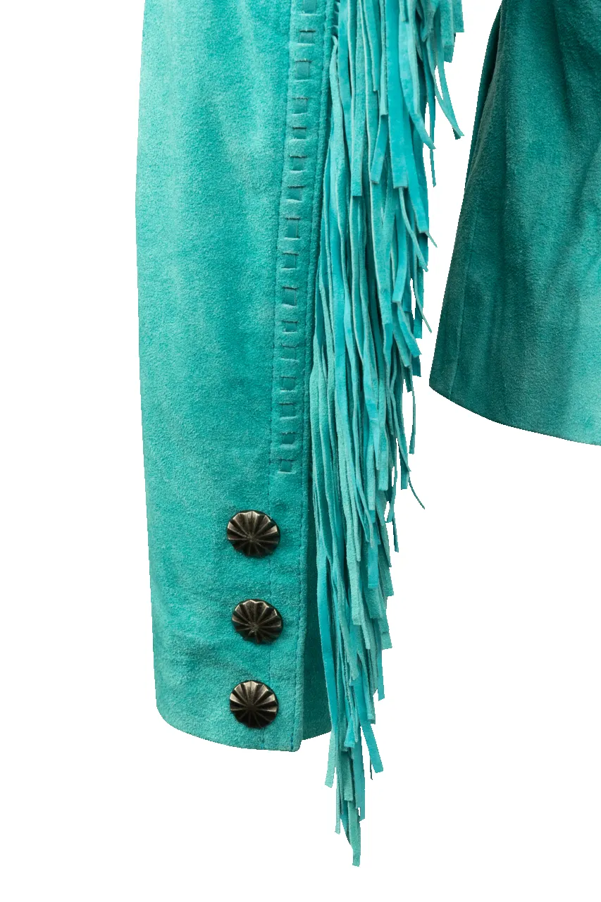 Scully Women's Turquoise Suede Jacket sold by Pinto Ranch product image thumbnail 3