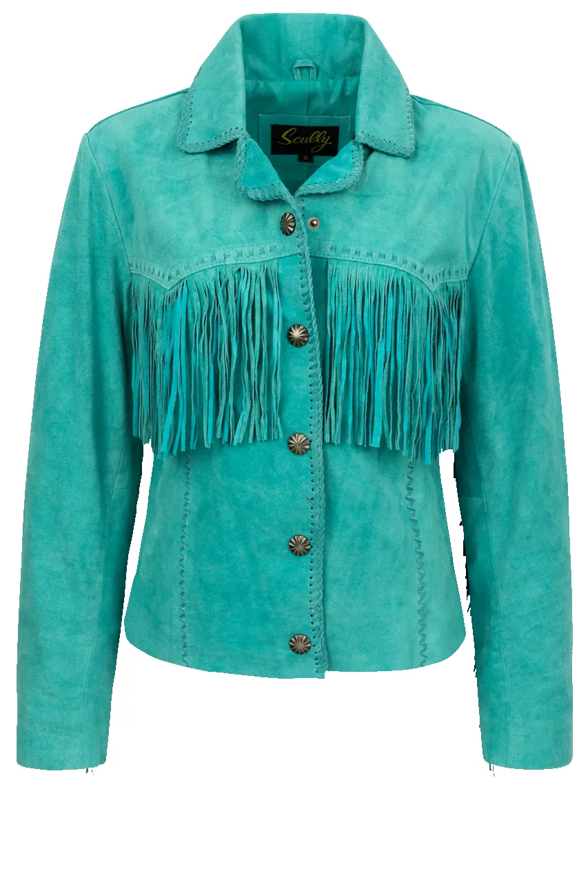 Scully Women's Turquoise Suede Jacket sold by Pinto Ranch