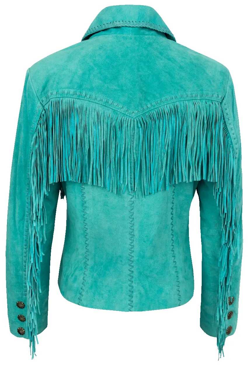 Scully Women's Turquoise Suede Jacket sold by Pinto Ranch product image thumbnail 2