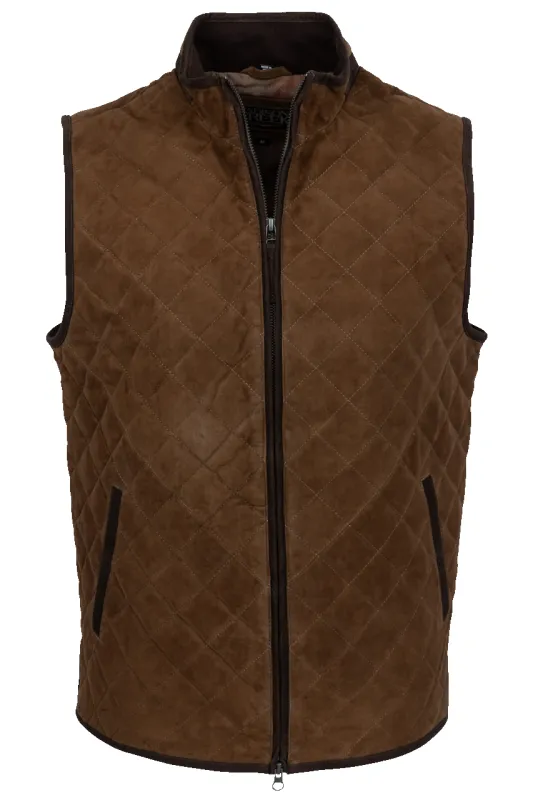Madison Creek Ridgeland Quilted Goat Suede Vest sold by Pinto Ranch