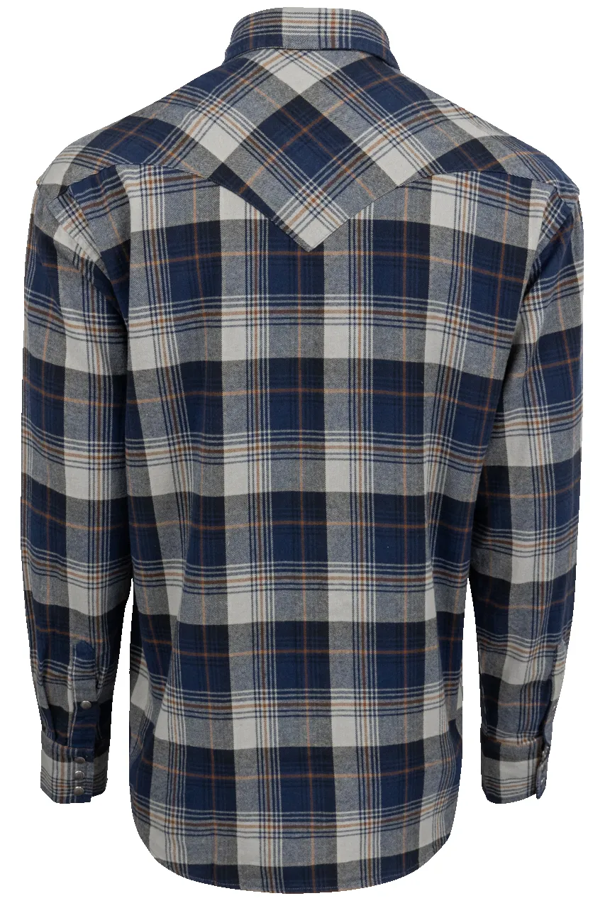 Stetson Men's Flannel Snap Front Shirt - Blue sold by Pinto Ranch product image thumbnail 2