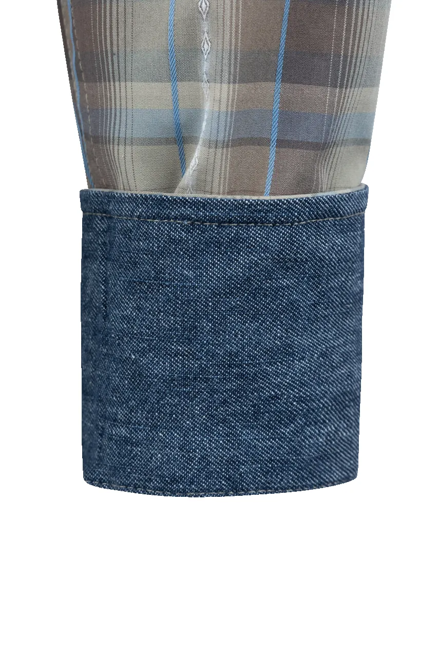 Stetson Men's Plaid Snap Front Shirt - Brown sold by Pinto Ranch product image thumbnail 3