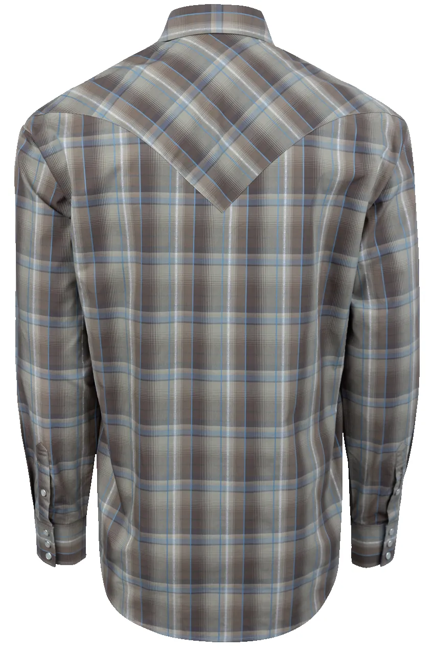 Stetson Men's Plaid Snap Front Shirt - Brown sold by Pinto Ranch product image thumbnail 2