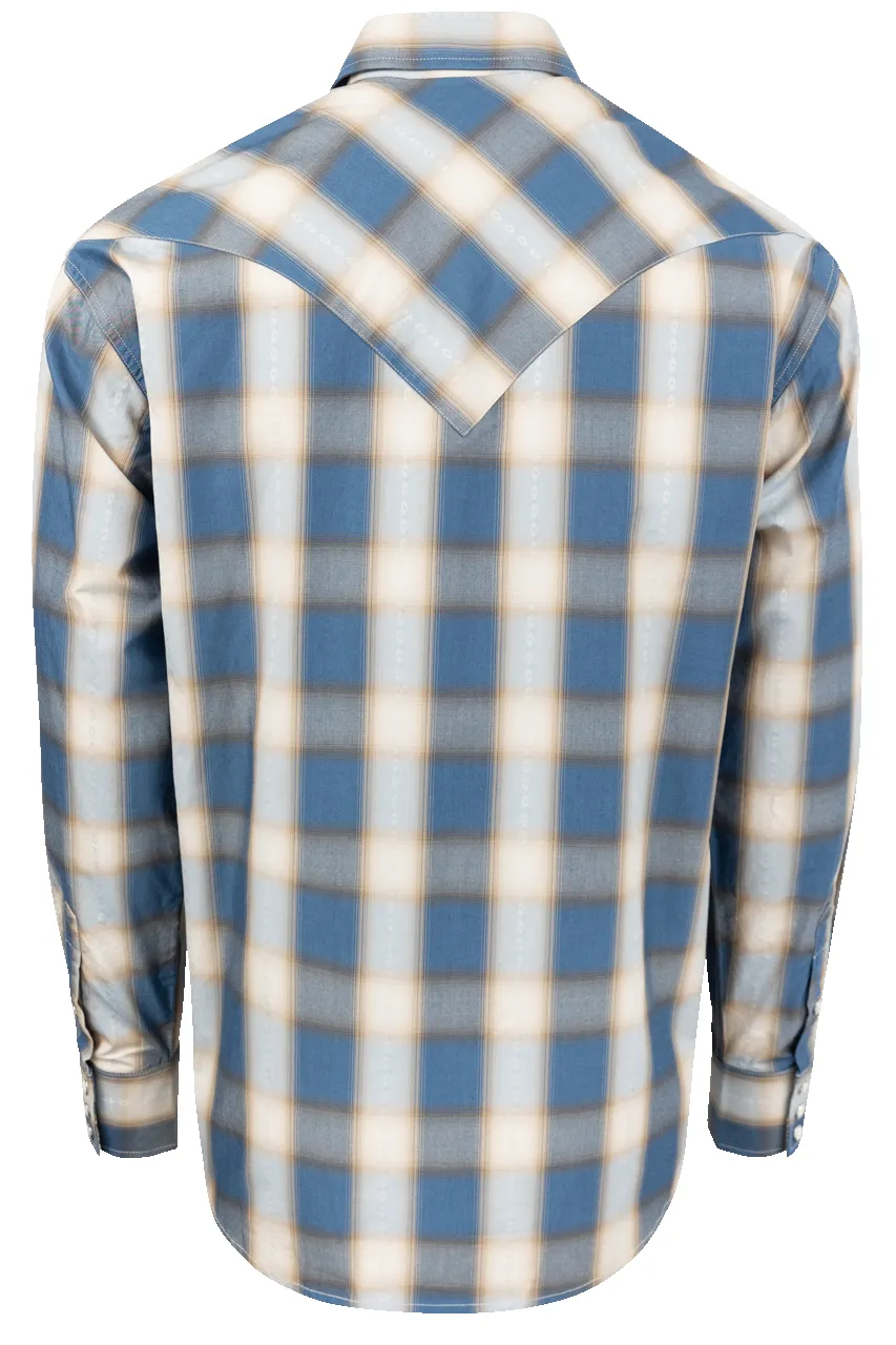 Stetson Men's Plaid Snap Front Shirt - Blue sold by Pinto Ranch product image thumbnail 2