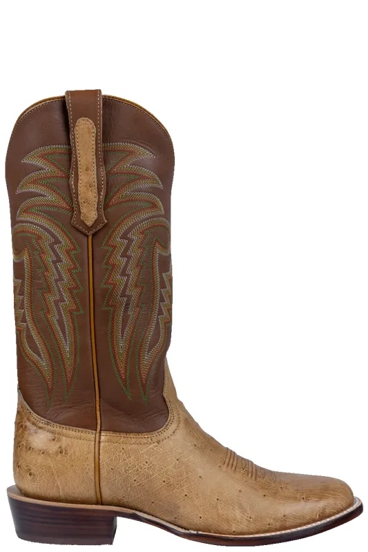 R. Watson Smooth Ostrich Roper Boots - Antique Saddle sold by Pinto Ranch