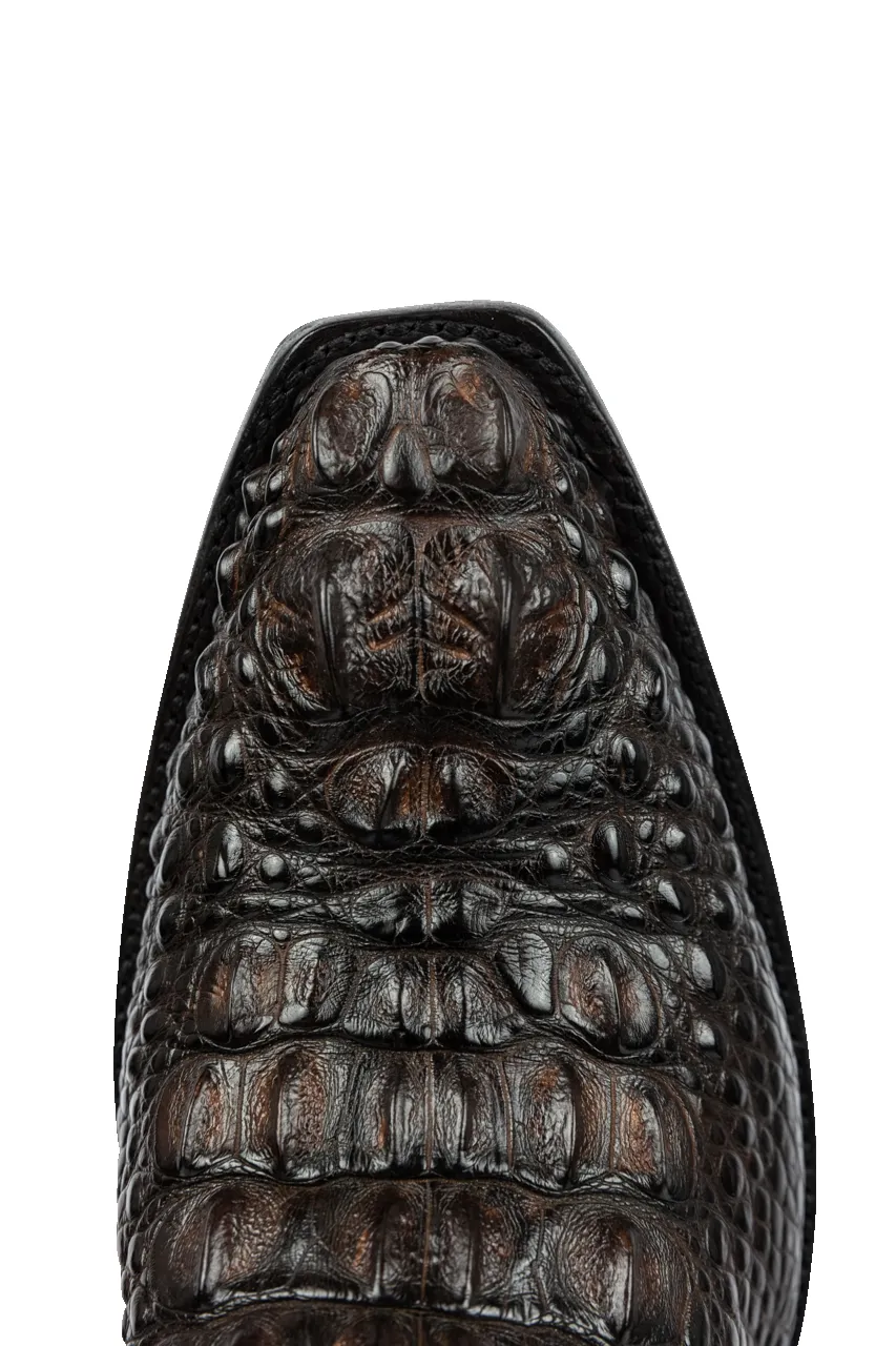 Stallion Hornback Alligator Cowboy Boots - Chocolate sold by Pinto Ranch product image thumbnail 5