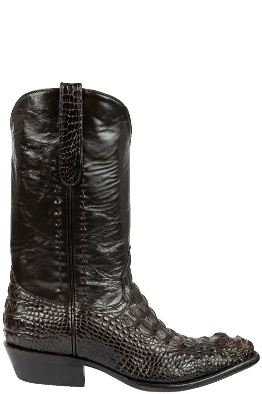 Stallion Hornback Alligator Cowboy Boots - Chocolate sold by Pinto Ranch