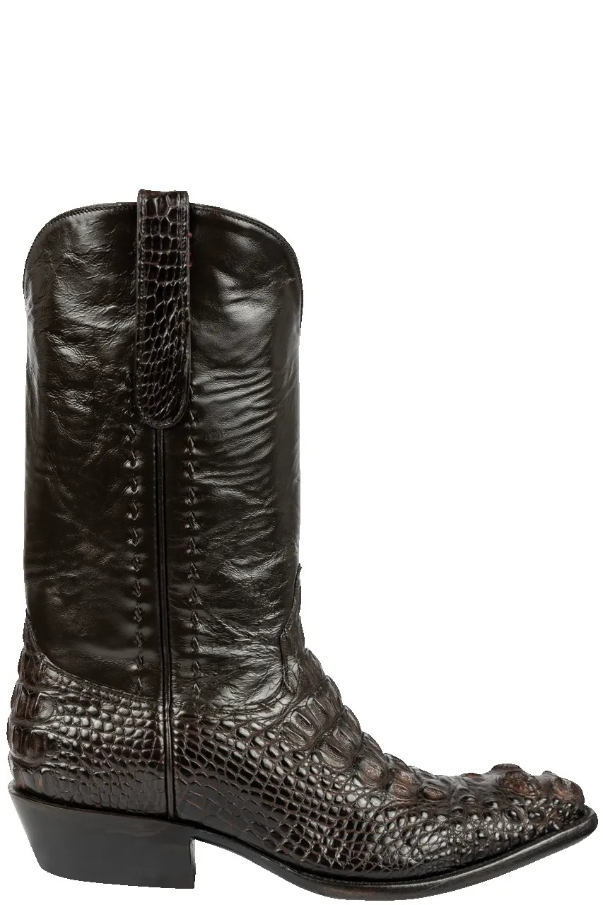Stallion Hornback Alligator Cowboy Boots - Chocolate sold by Pinto Ranch