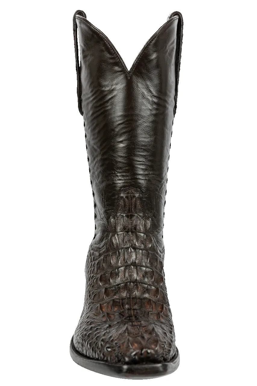 Stallion Hornback Alligator Cowboy Boots - Chocolate sold by Pinto Ranch product image thumbnail 3