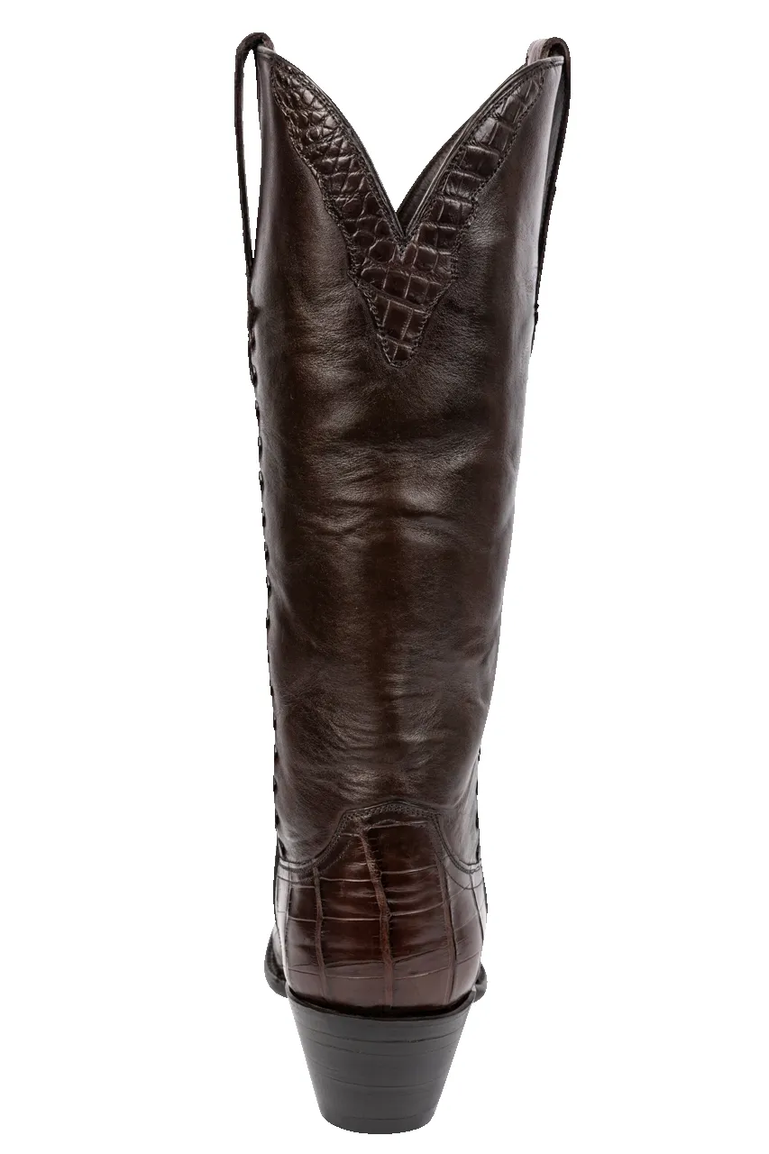 Stallion Nile Crocodile Cowgirl Boots - Chocolate sold by Pinto Ranch product image thumbnail 4