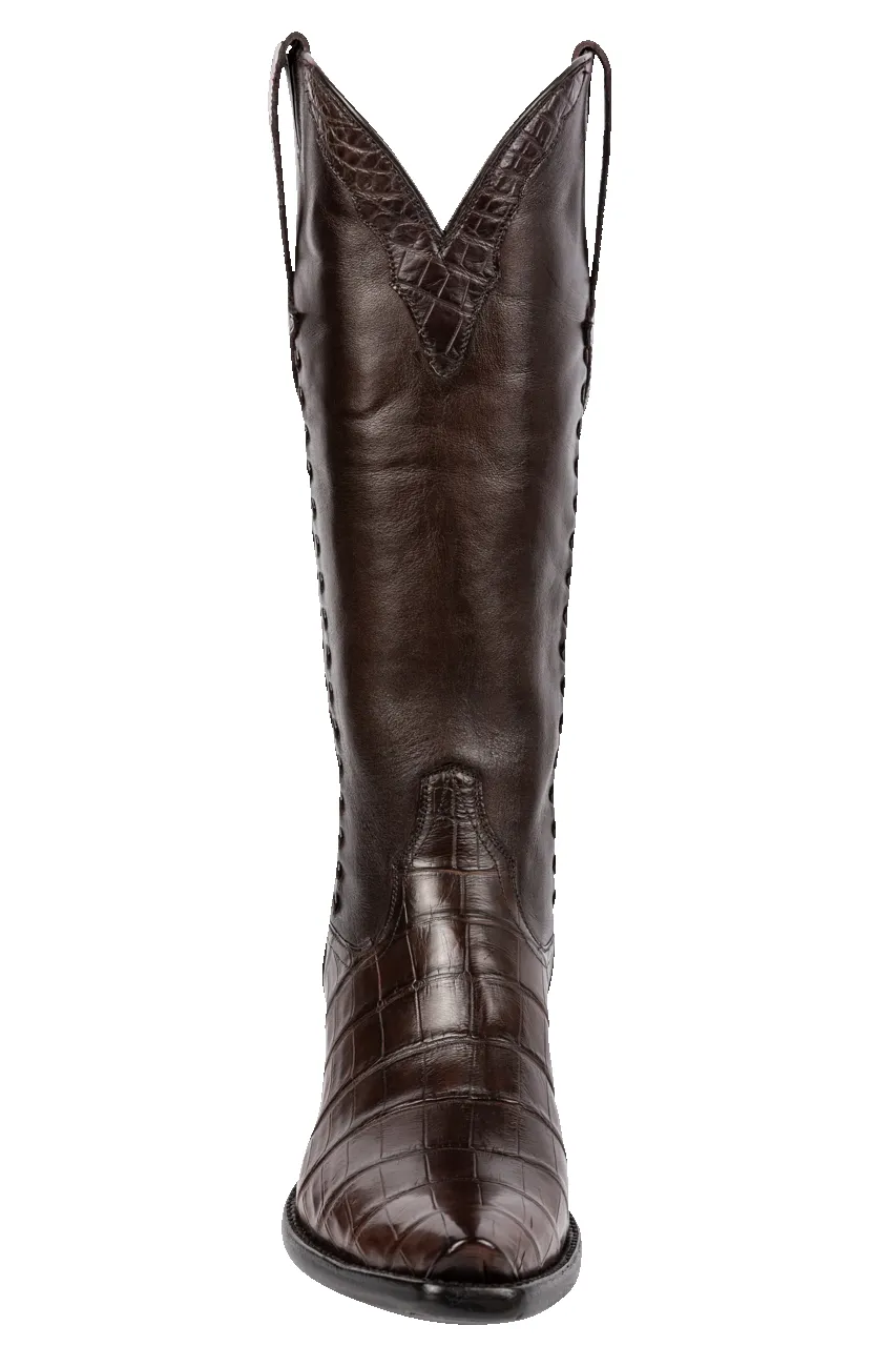Stallion Nile Crocodile Cowgirl Boots - Chocolate sold by Pinto Ranch product image thumbnail 3