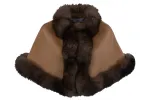 Pinto Ranch Cashmere & Fox Fur Stole - Dark Brown sold by Pinto Ranch