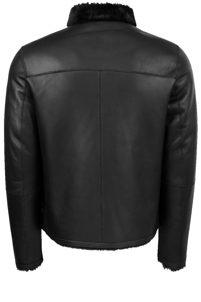 Pinto Ranch Shearling Reversible Jacket -Solid Black sold by Pinto Ranch product image thumbnail 2