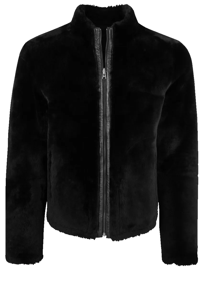 Pinto Ranch Shearling Reversible Jacket -Solid Black sold by Pinto Ranch product image thumbnail 3