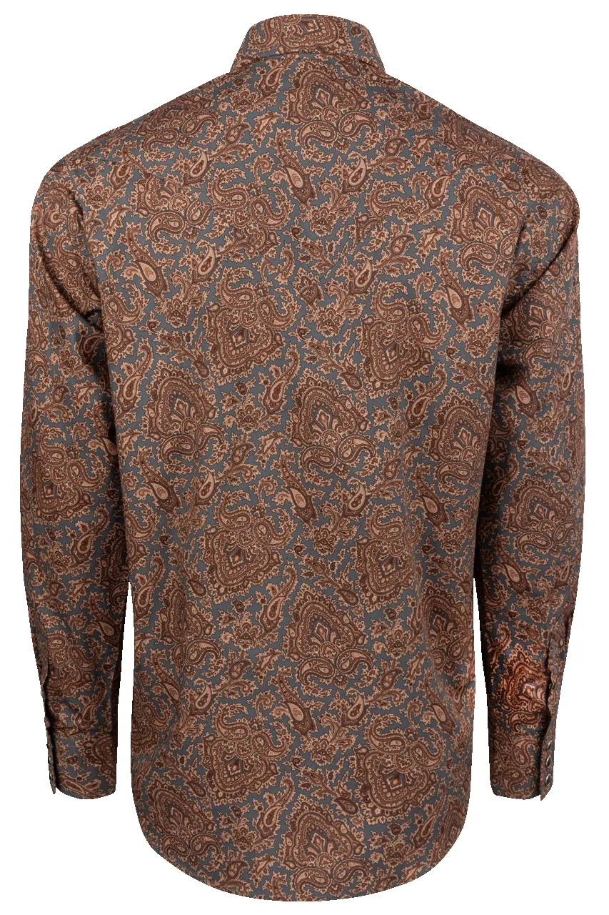Stetson Men's Paisley Snap Front Shirt - Copper sold by Pinto Ranch product image thumbnail 2