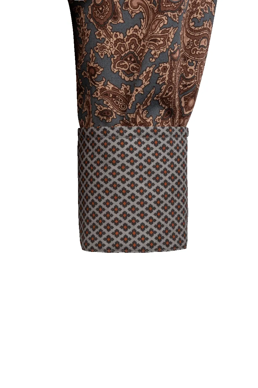 Stetson Men's Paisley Snap Front Shirt - Copper sold by Pinto Ranch product image thumbnail 3