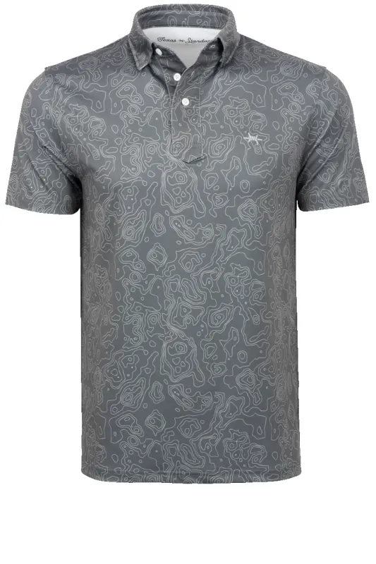 Texas Standard Big Bend Topo Polo Shirt sold by Pinto Ranch