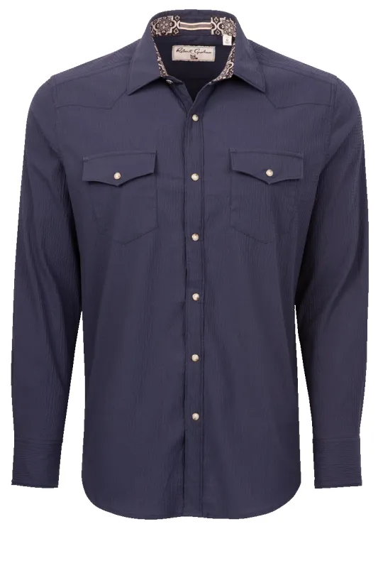 Robert Graham Cantina Snap Front Shirt - Navy sold by Pinto Ranch