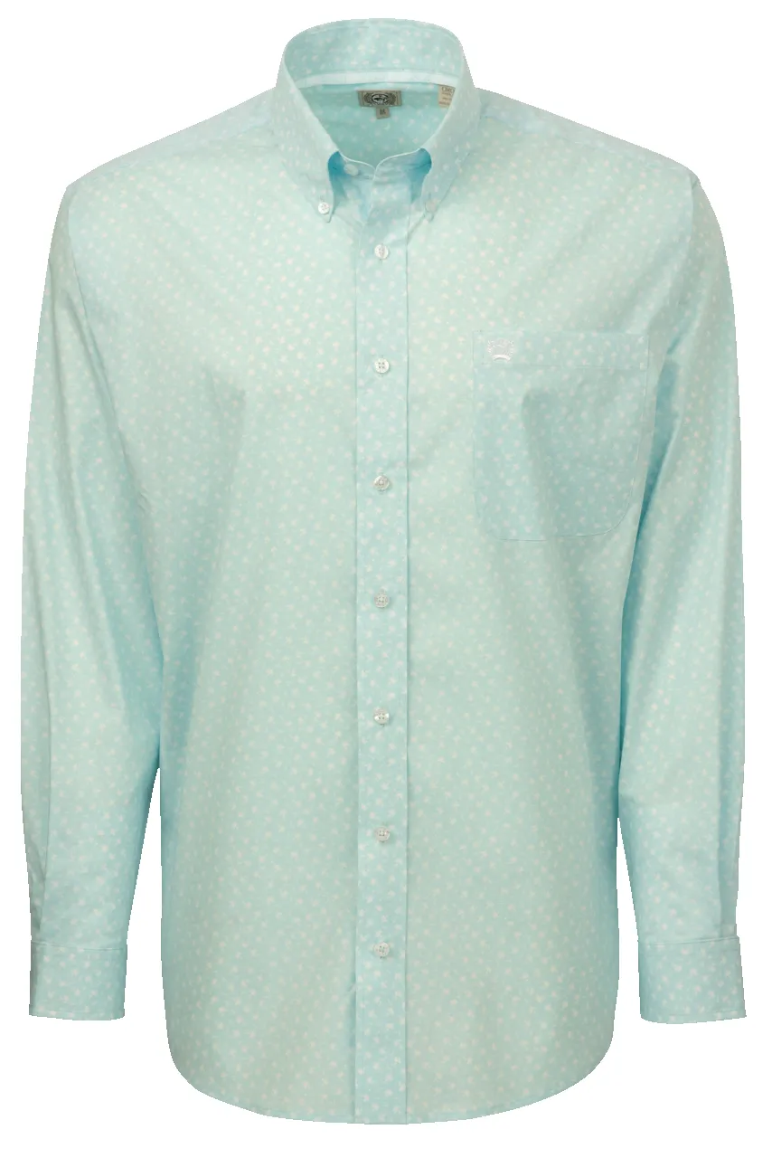 Cinch Floral Button-Front Shirt - Light Blue sold by Pinto Ranch