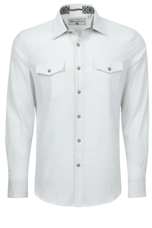 Robert Graham Cantina Snap Front Shirt - White sold by Pinto Ranch