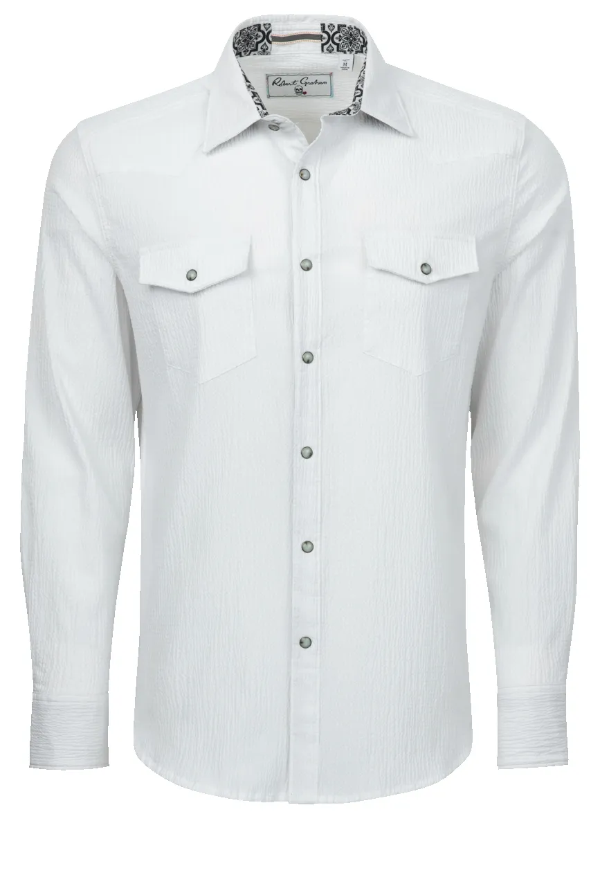 Robert Graham Cantina Snap Front Shirt - White sold by Pinto Ranch