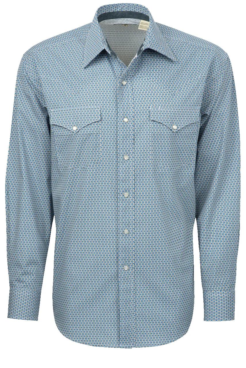 Stetson Men's Snap Front Shirt - Blue Diamond sold by Pinto Ranch