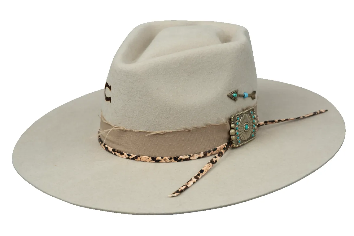 Charlie 1 Horse Spearpoint Hat - Silverbelly made by Pinto Ranch