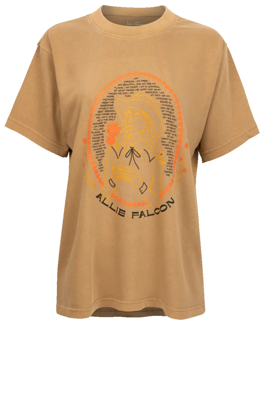 Allie Falcon Affirmation Cowgirl Boyfriend Tee sold by Pinto Ranch