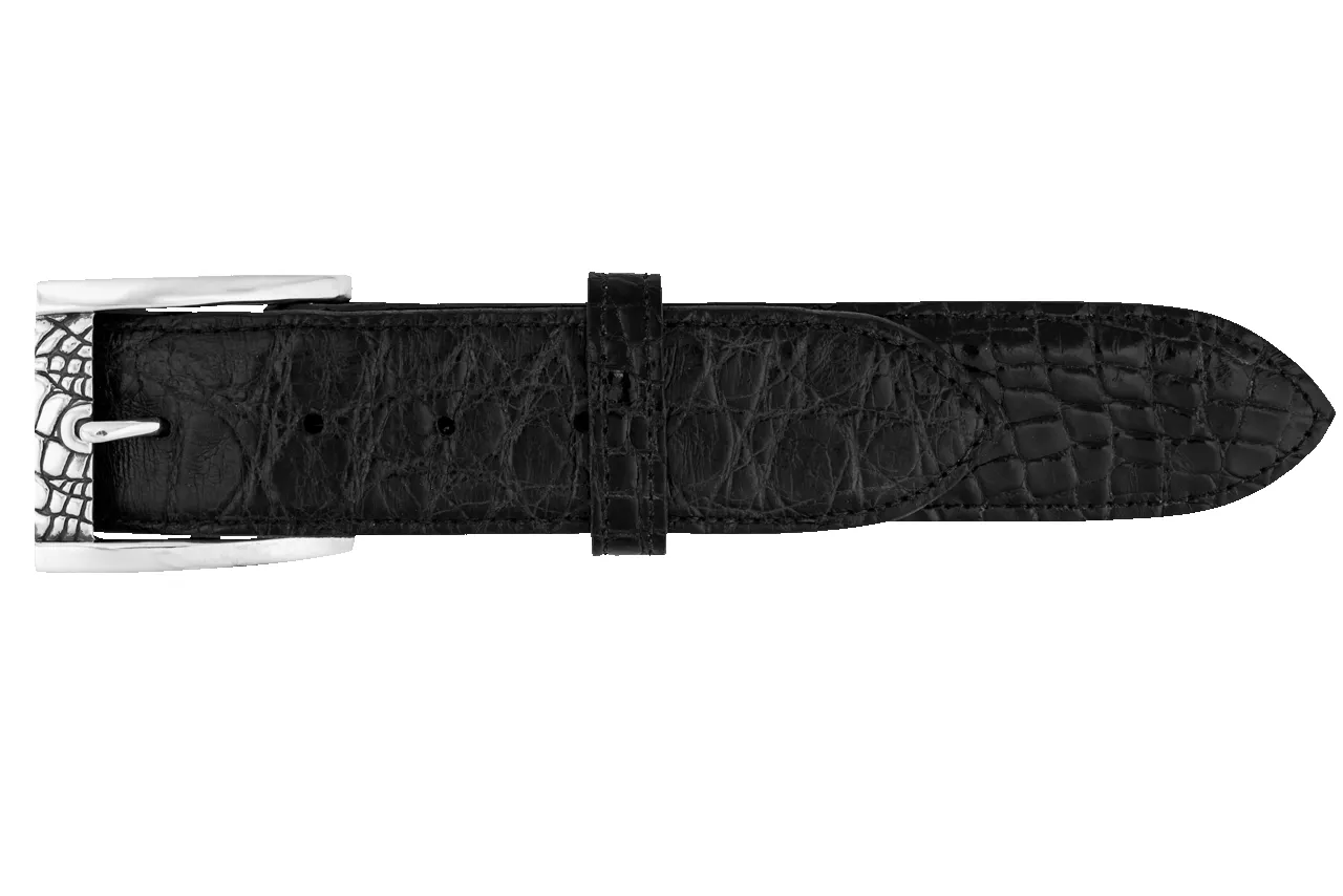 Jeff Deegan 1.5" Alligator Print Belt Buckle sold by Pinto Ranch