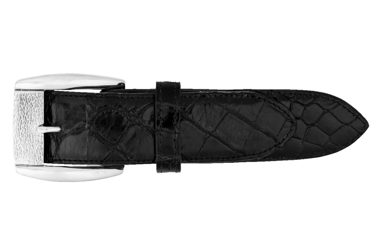 Jeff Deegan 1.5" Silver Harness Belt Buckle sold by Pinto Ranch