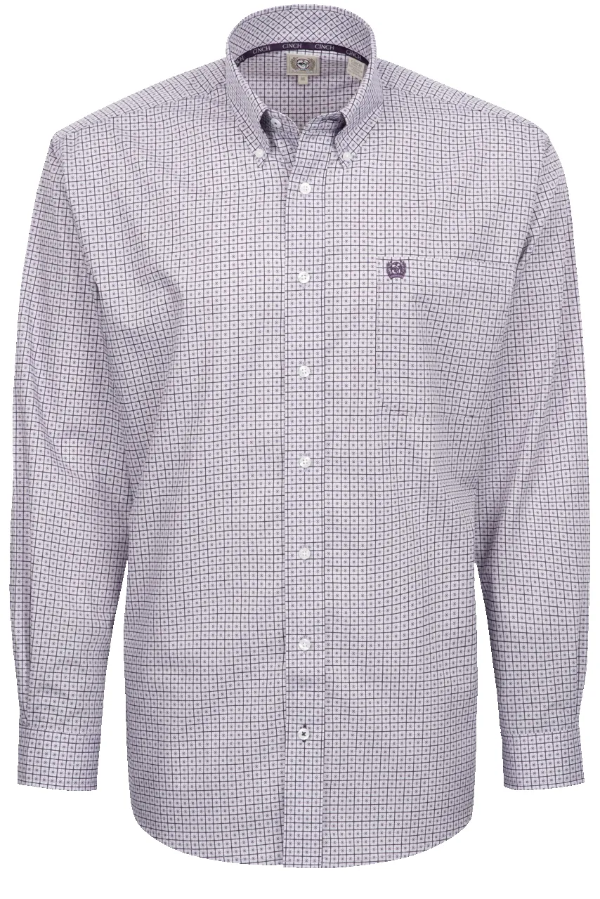 Cinch Button-Front Shirt - Purple Foulard sold by Pinto Ranch