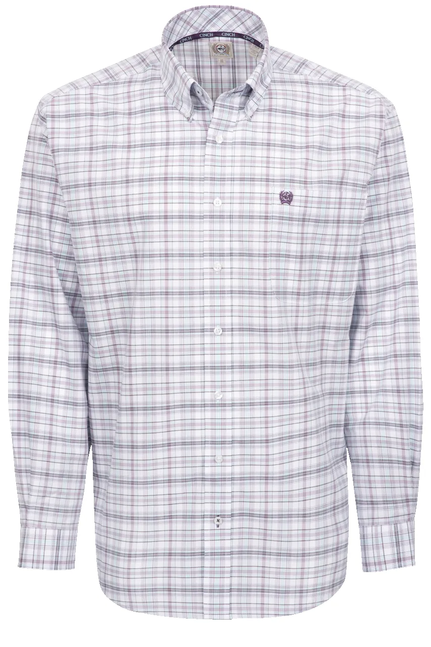 Cinch Button-Front Shirt - Purple Plaid sold by Pinto Ranch