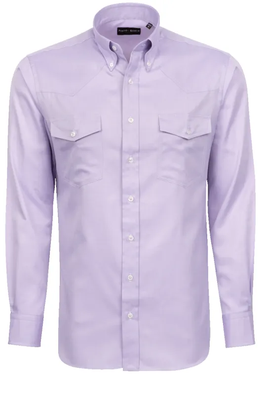 Pinto Ranch YY Collection Button-Front Shirt - Lavender sold by Pinto Ranch