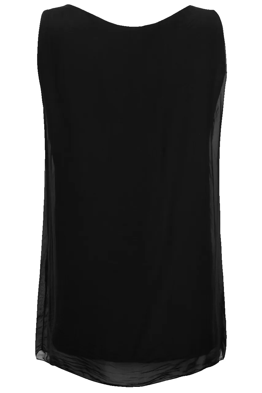 Gigi Sleeveless V-Neck Silk Top sold by Pinto Ranch product image thumbnail 2