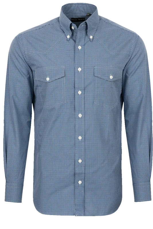 Pinto Ranch YY Collection Button-Front Shirt - Blue sold by Pinto Ranch