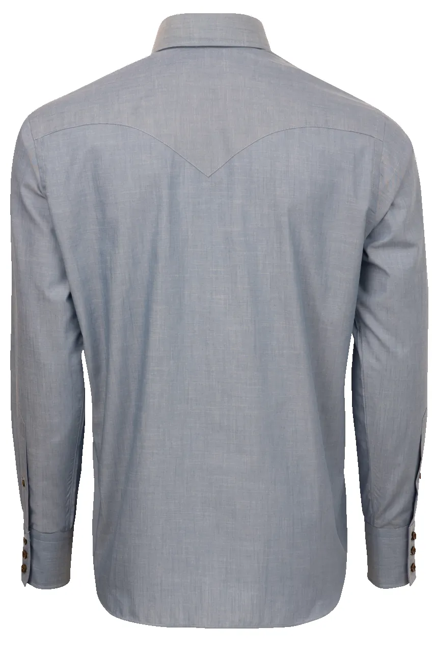 Lyle Lovett for Hamilton Button-Front Shirt - Blue Chambray sold by Pinto Ranch product image thumbnail 2