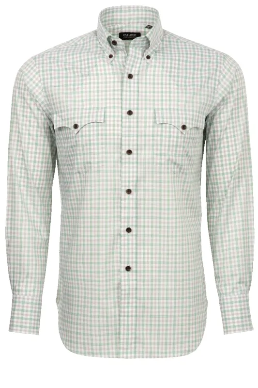 Lyle Lovett for Hamilton Button-Front Shirt - Green Check sold by Pinto Ranch