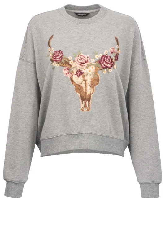 Driftwood Teddy Rose Sweatshirt sold by Pinto Ranch