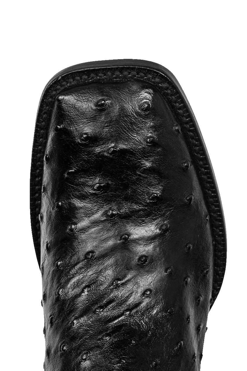 Black Jack Full Quill Ostrich & Florence Buffalo Cowboy Boots - Black sold by Pinto Ranch product image thumbnail 5