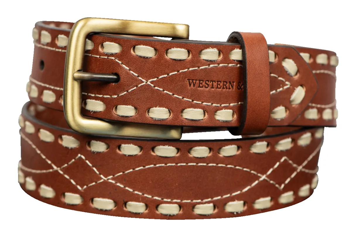 Western & Co. Classic Buckstitch Belt sold by Pinto Ranch