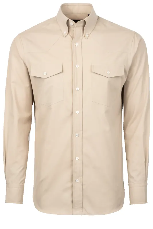 Pinto Ranch YY Collection Twill Button-Front Sport Shirt - Tan made by Pinto Ranch