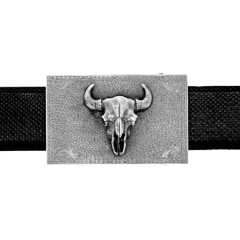 Clint Orms 1.5" Silver Bison Trophy Buckle sold by Pinto Ranch