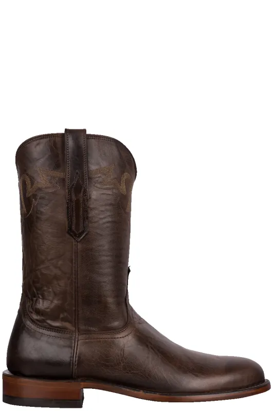 Lucchese Goat Sunset Roper Boots - Dark Brown sold by Pinto Ranch