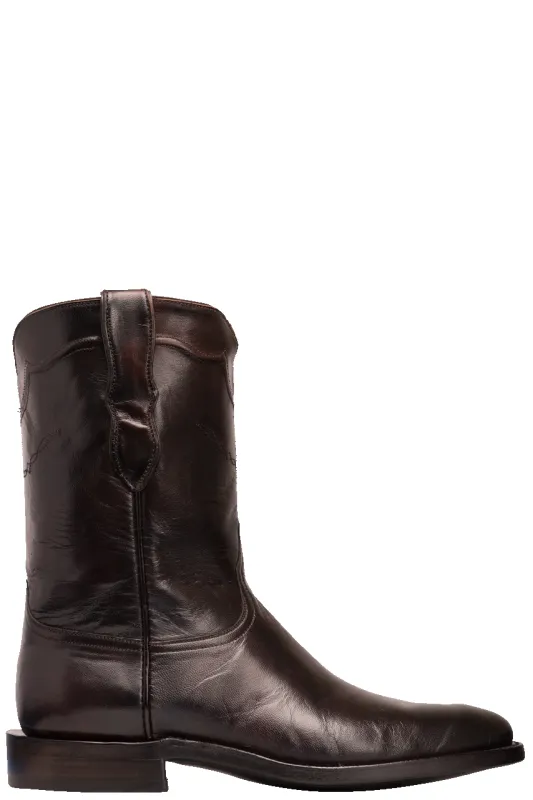 Black Jack Brush Off Goat Roper Boots - Brown sold by Pinto Ranch