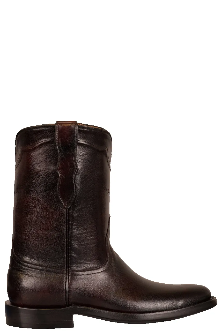 Black Jack Brush Off Goat Roper Boots - Black Cherry sold by Pinto Ranch