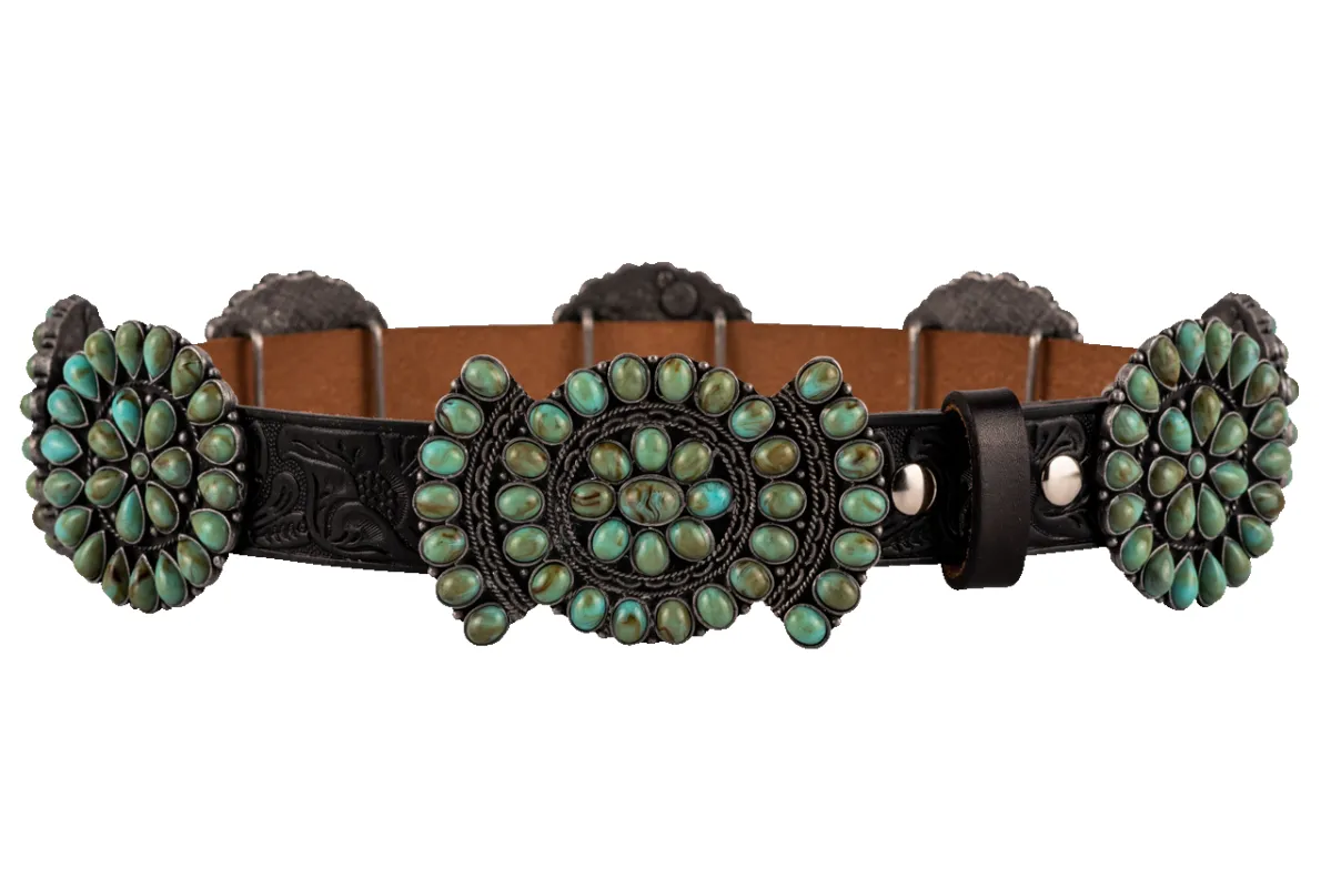 Double D Ranch Saqui Concho Belt sold by Pinto Ranch