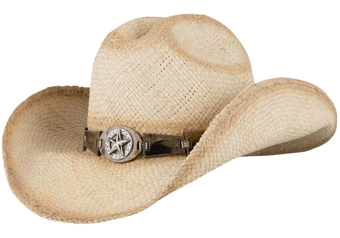 Bullhide Star Concho Straw Hat sold by Pinto Ranch