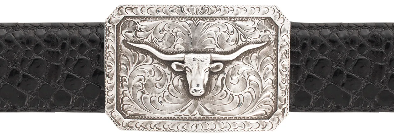 Pinto Ranch 1.5" Longhorn Trophy Buckle sold by Pinto Ranch